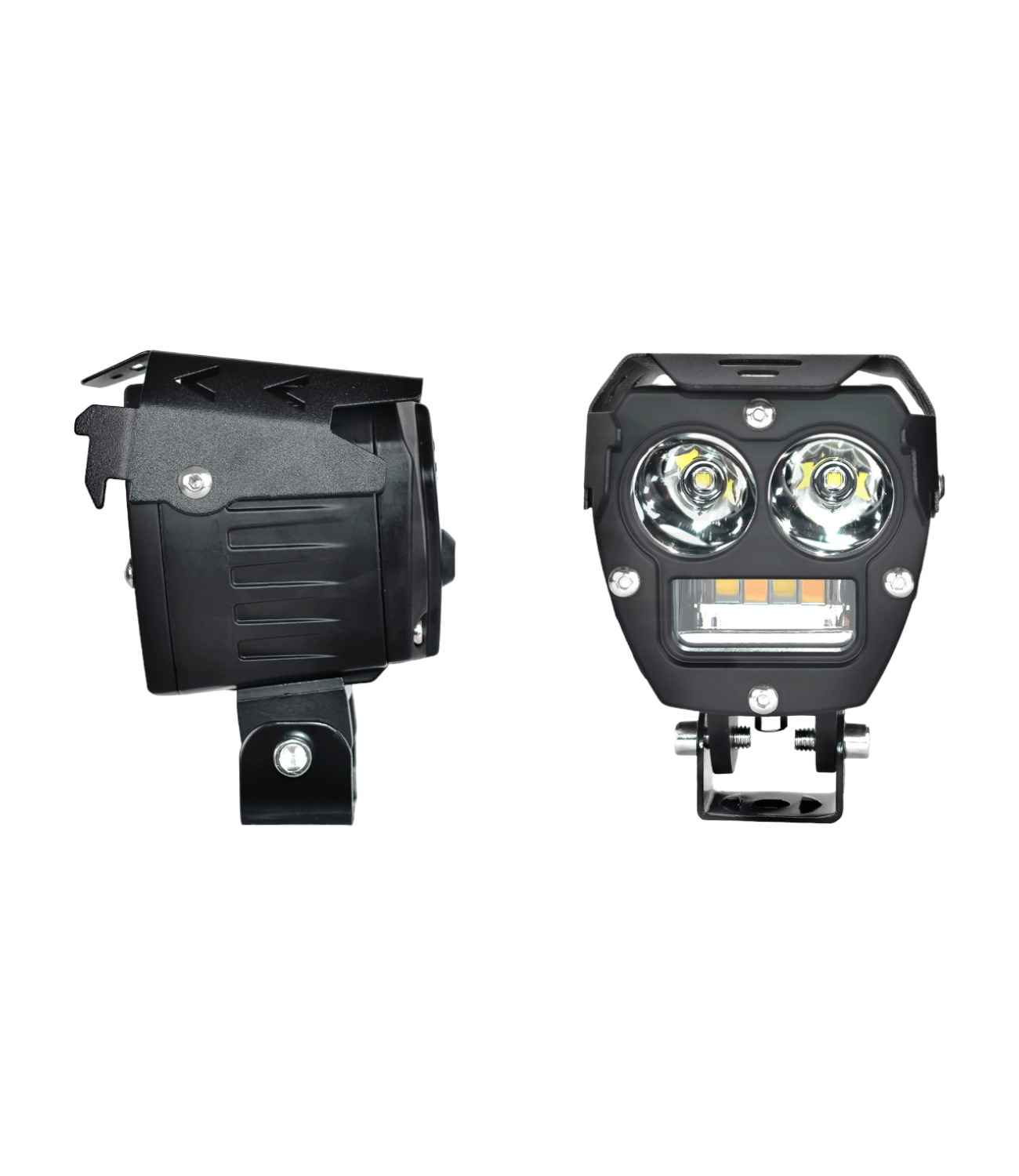 HJG S107 With Harness 80 W P47 Dual Lens LED Auxillary Lights - Motodrift