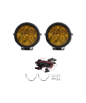 HJG 4 LED Round With Harness 40W - Motodrift