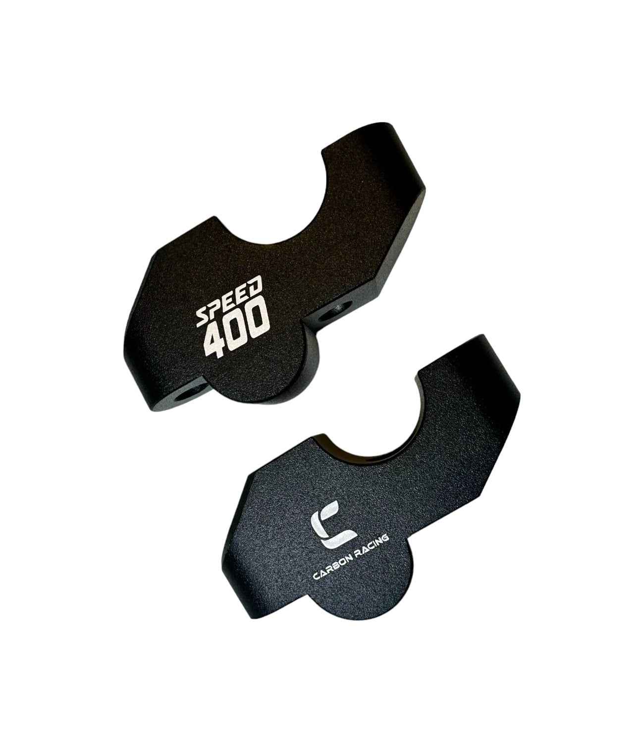 Carbon Racing Pull-Back Handlebar Risers For Triumph Scrambler 400 X (Offset) - Motodrift