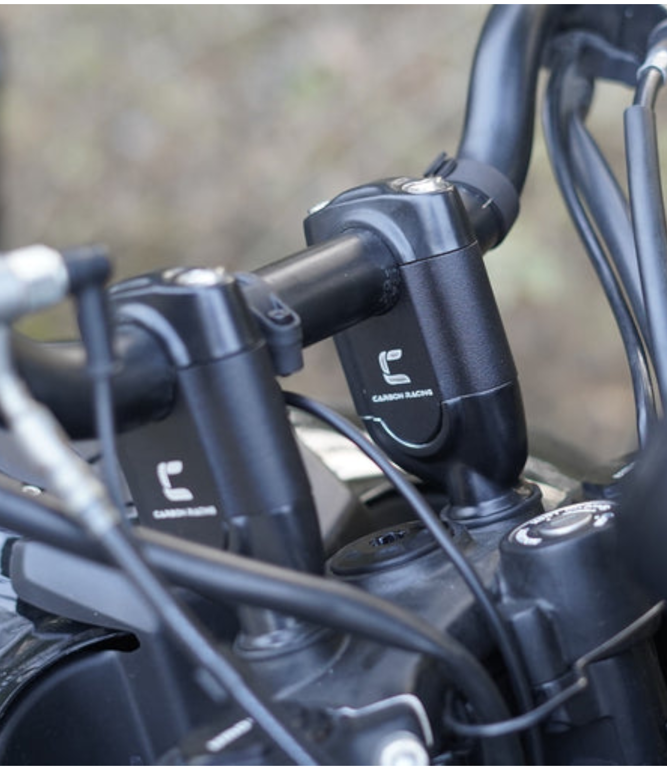 Carbon Racing 2 Inch Handlebar Risers For Royal Enfield Himalayan 450 (Black) - Motodrift