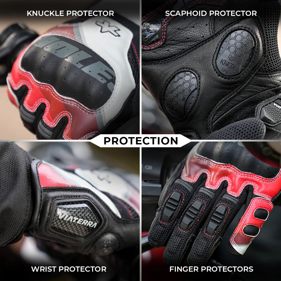 Viaterra Holeshot Pro Semi-Gauntlet Riding Gloves - Motodrift