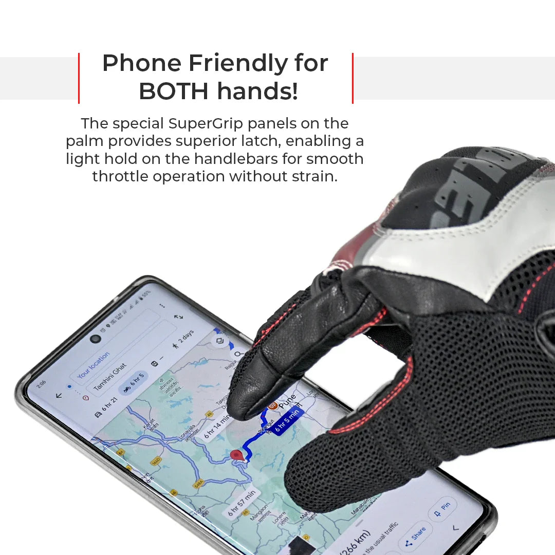 Viaterra Holeshot Pro Semi-Gauntlet Riding Gloves - Motodrift