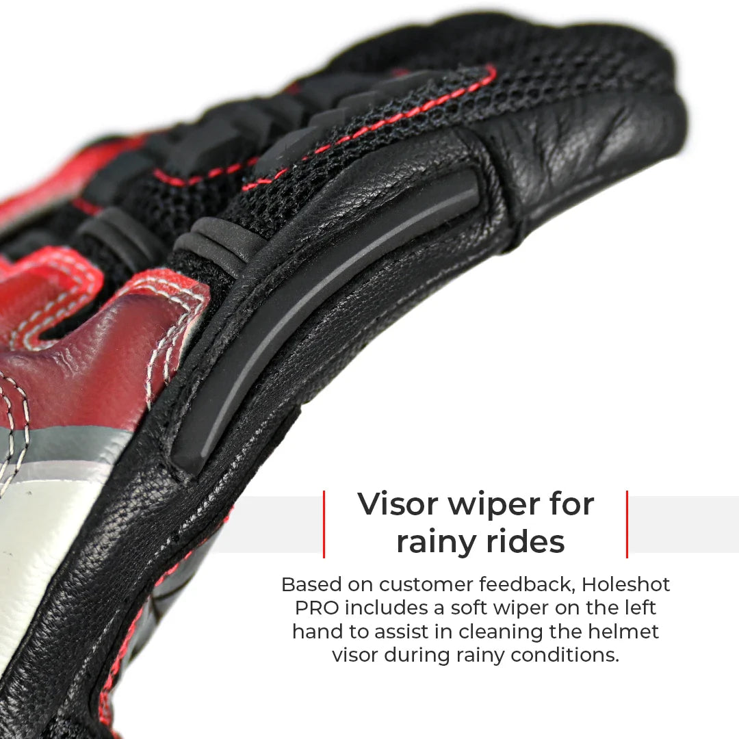 Viaterra Holeshot Pro Semi-Gauntlet Riding Gloves - Motodrift