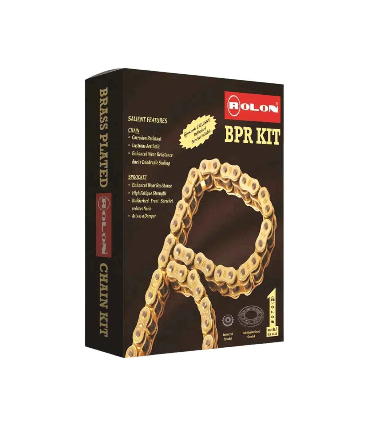 Rolon Bajaj Dominar 250 Brass Chain Sprocket Kit - Motodrift