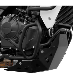 SRC Upper & Lower Crash Bars With Bash Plate For Honda Transalp XL 750 Black - Motodrift