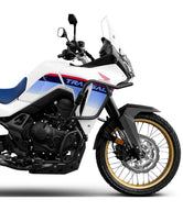 SRC Upper & Lower Crash Bars With Bash Plate For Honda Transalp XL 750 Black - Motodrift