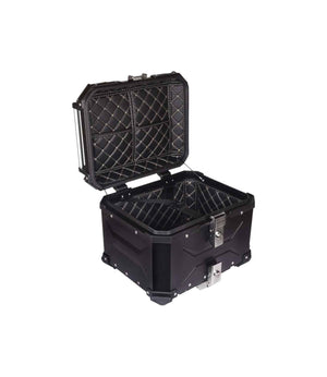 JB Racing Premium SPACE X Top Box 45L Black - Aluminium - Motodrift