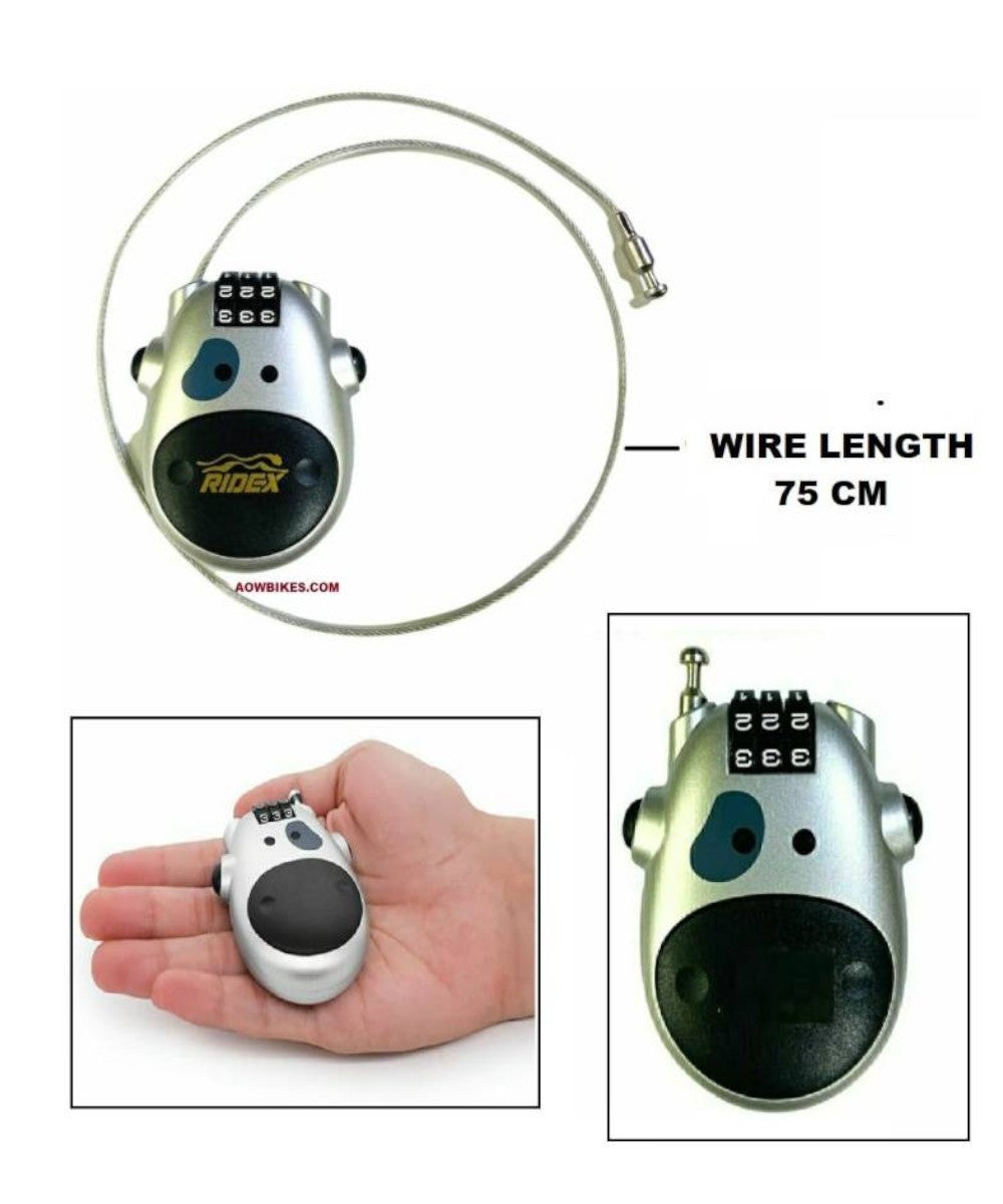 LGP 3 digit Anti Theft Helmet Lock Portable - Motodrift
