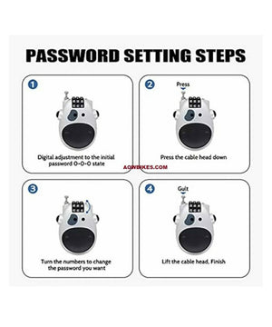 LGP 3 digit Anti Theft Helmet Lock Portable - Motodrift