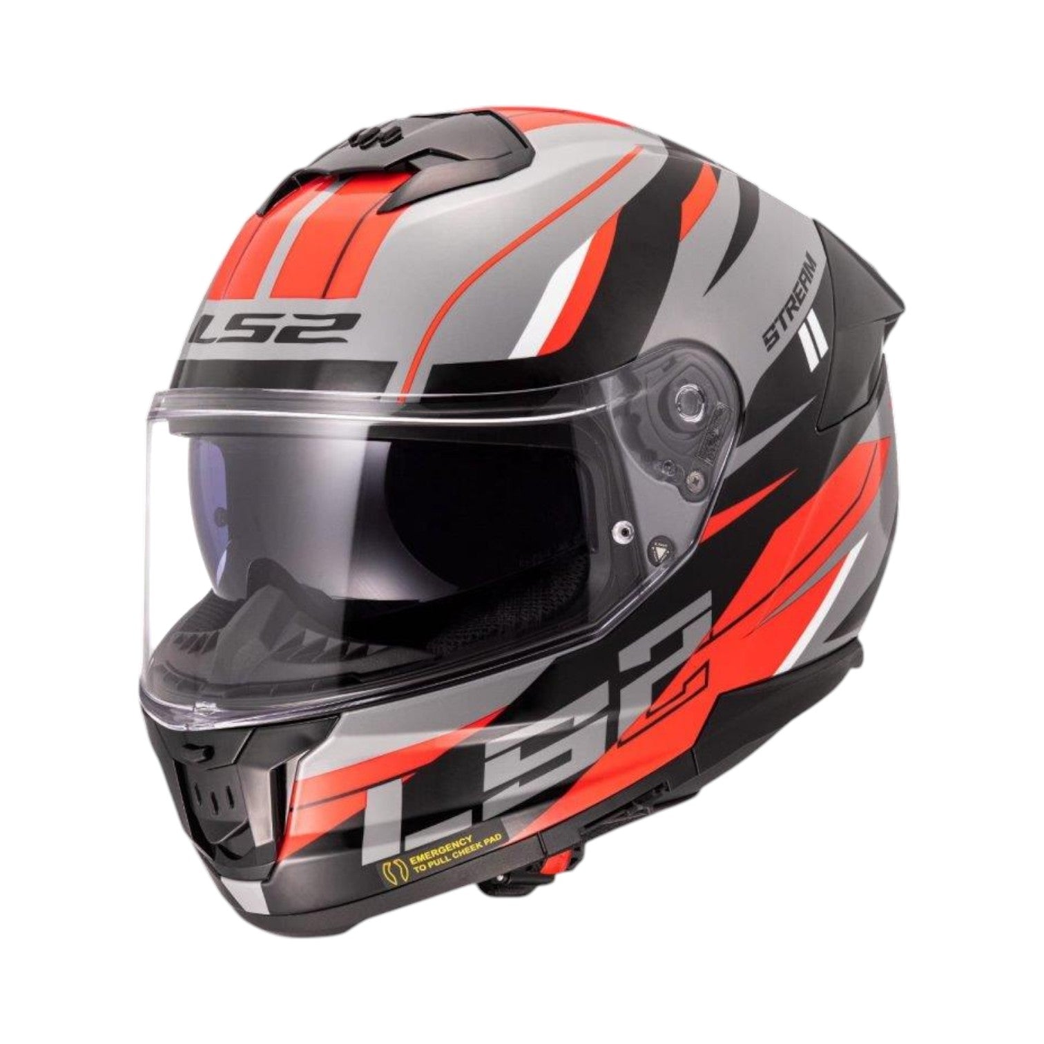 LS2 FF320 Stream II Bolt Matt Black Red-06