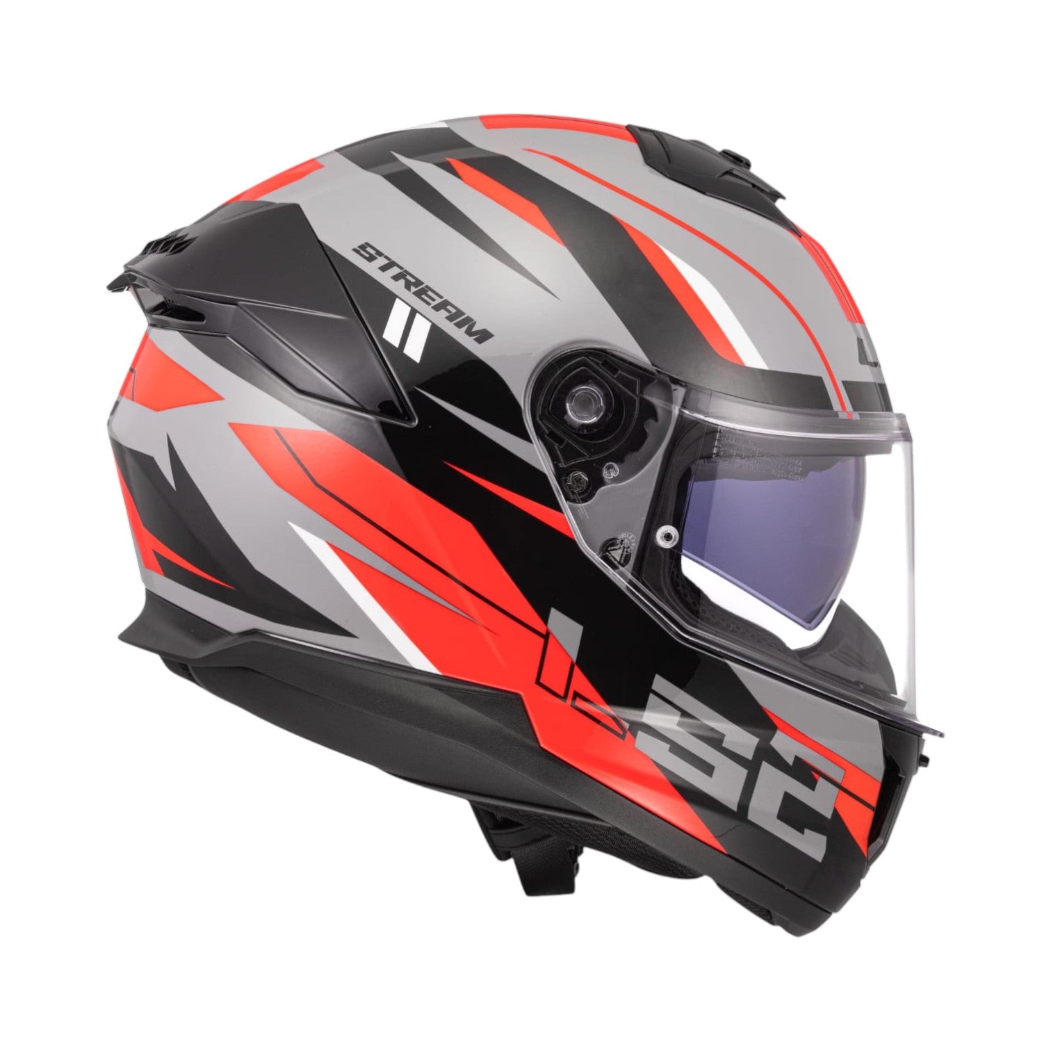 LS2 FF320 Stream II Bolt Matt Black Red-06
