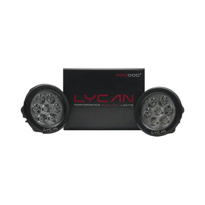 LYCAN performance lights with packaging on a white background