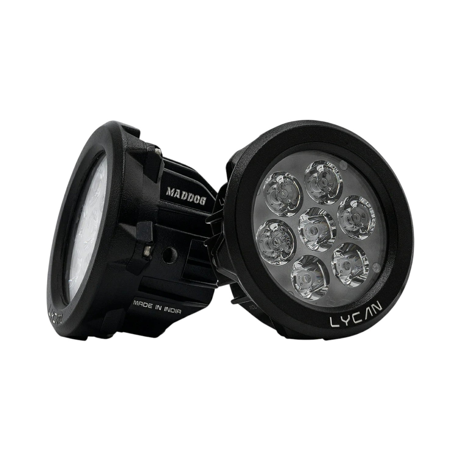 Black LED light with 'Maddox' and 'LYCAN' branding on a white background