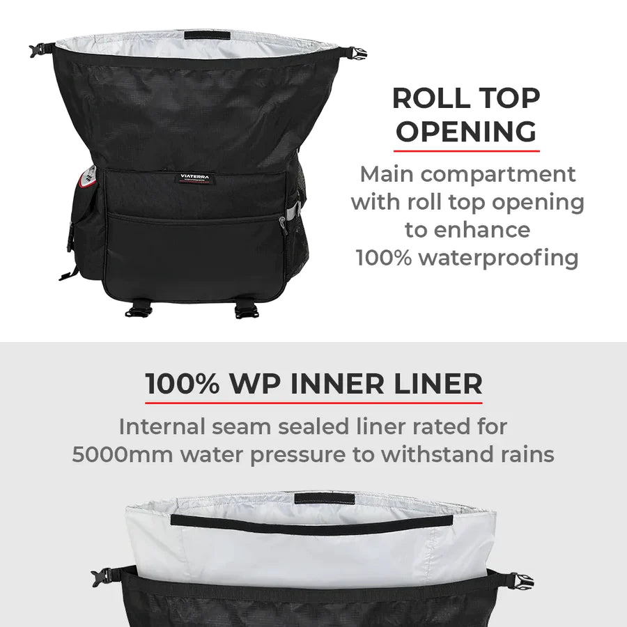 Viaterra Leh - 100% Waterproof Motorcycle Saddlebags - Motodrift