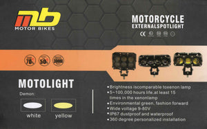 MB 6 LED Aux Light - 6 Months Warranty - Motodrift