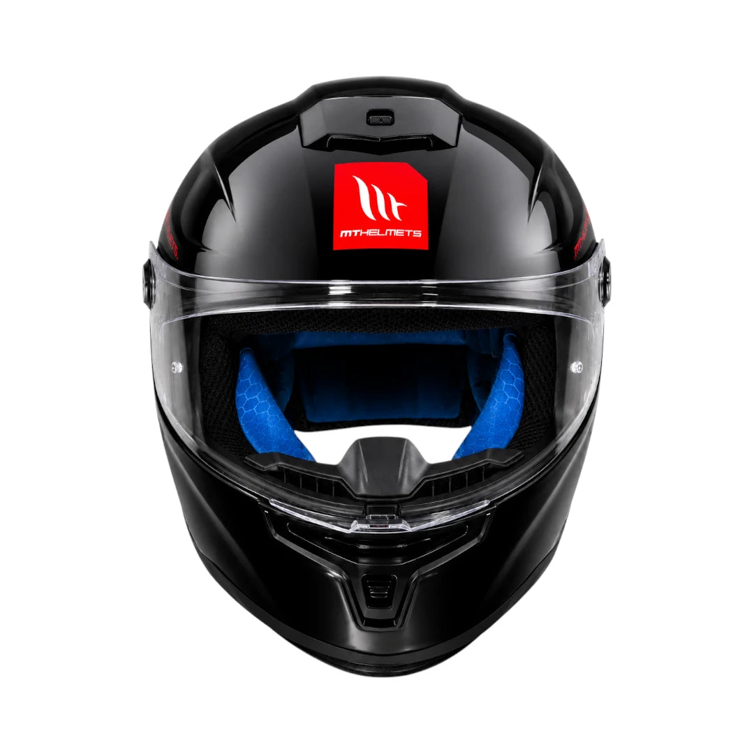 MT Hummer Solid A1 Gloss Black Red Helmet