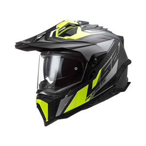 LS2 MX701 Explorer Carbon Focus Matt Titanium Hi-Viz Yellow