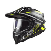 LS2 MX701 Explorer Carbon Edge Gloss Black Hi-Viz Yellow