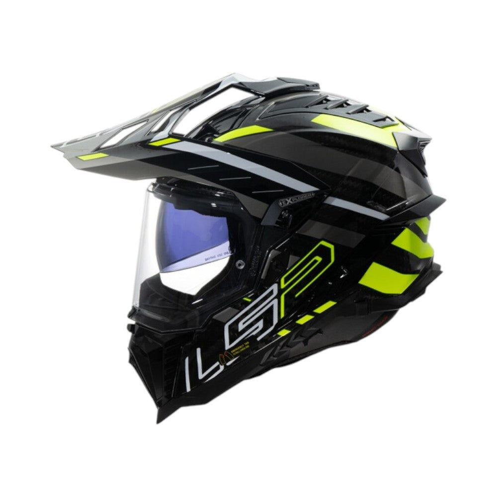 LS2 MX701 Explorer Carbon Edge Gloss Black Hi-Viz Yellow