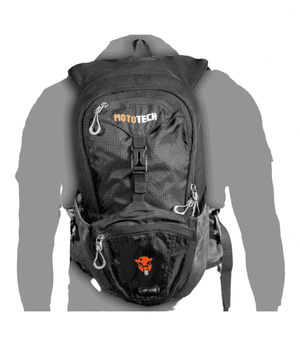 Mototech Stealth Hydration Backpack 8 Litres Black - Motodrift