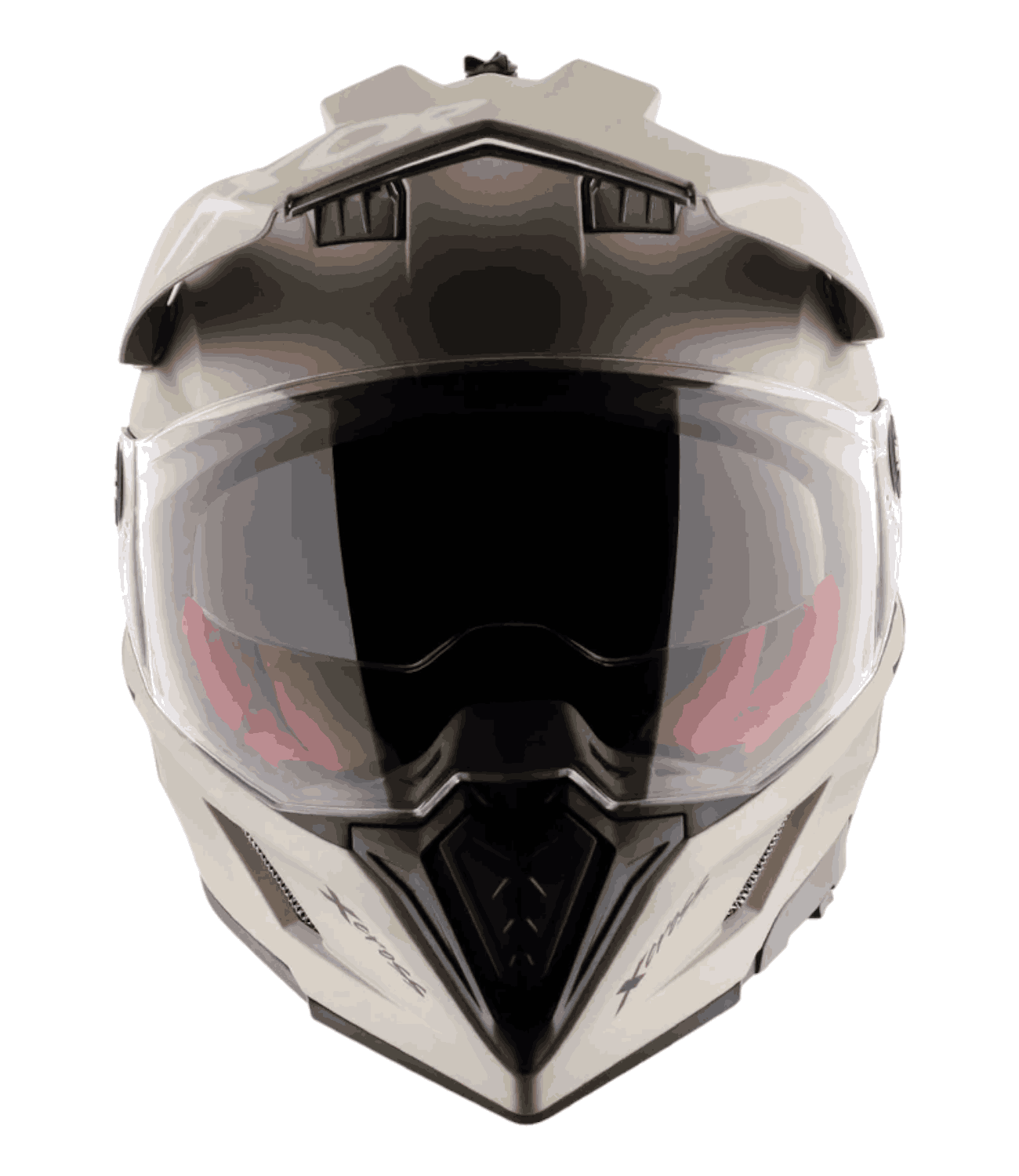 Axor X-Cross Dual Visor Helmet Nickel/Red - Motodrift