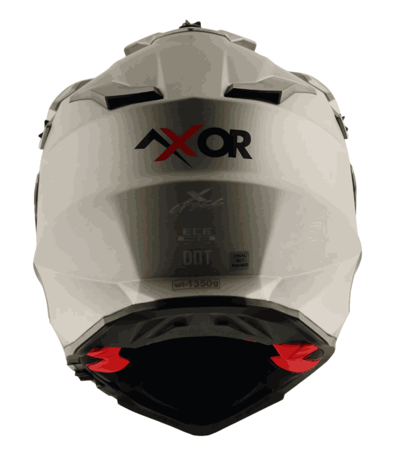 Axor X-Cross Dual Visor Helmet Nickel/Red - Motodrift