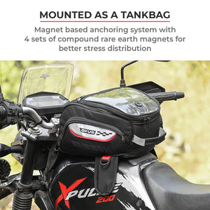VIATERRA OXUS Magnetic Motorcycle Tank Bag (Magnet Based) - Motodrift