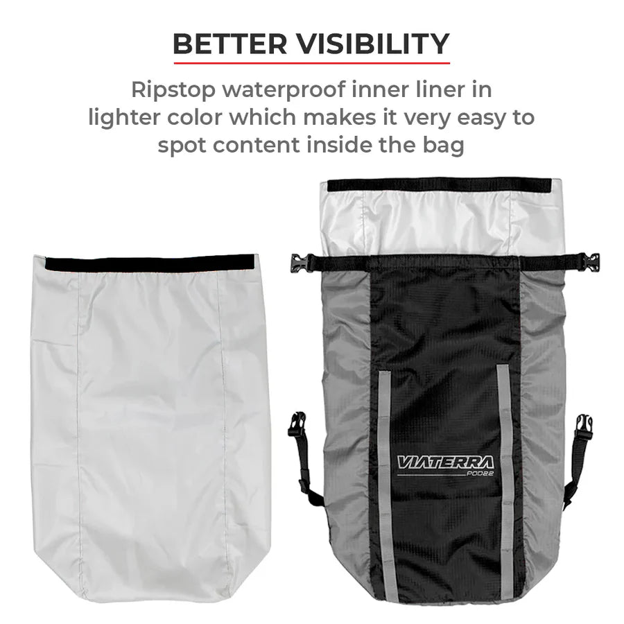 VIATERRA POD - 100% Waterproof Motorcycle Tail Bag - Motodrift