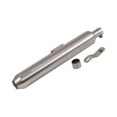 Slip-Ons Exhaust for RE 350 / 500 Brushed Steel Finish - Short Type