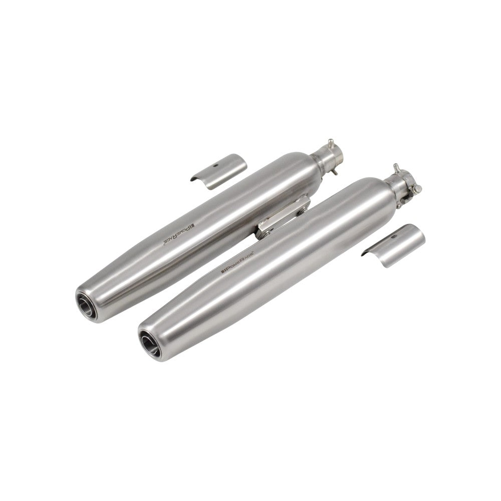 Powerage Slip-Ons Exhaust for RE Super Meteor 650 Brushed - Motodrift
