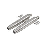 Powerage Slip-Ons Exhaust for RE Super Meteor 650 Brushed - Motodrift