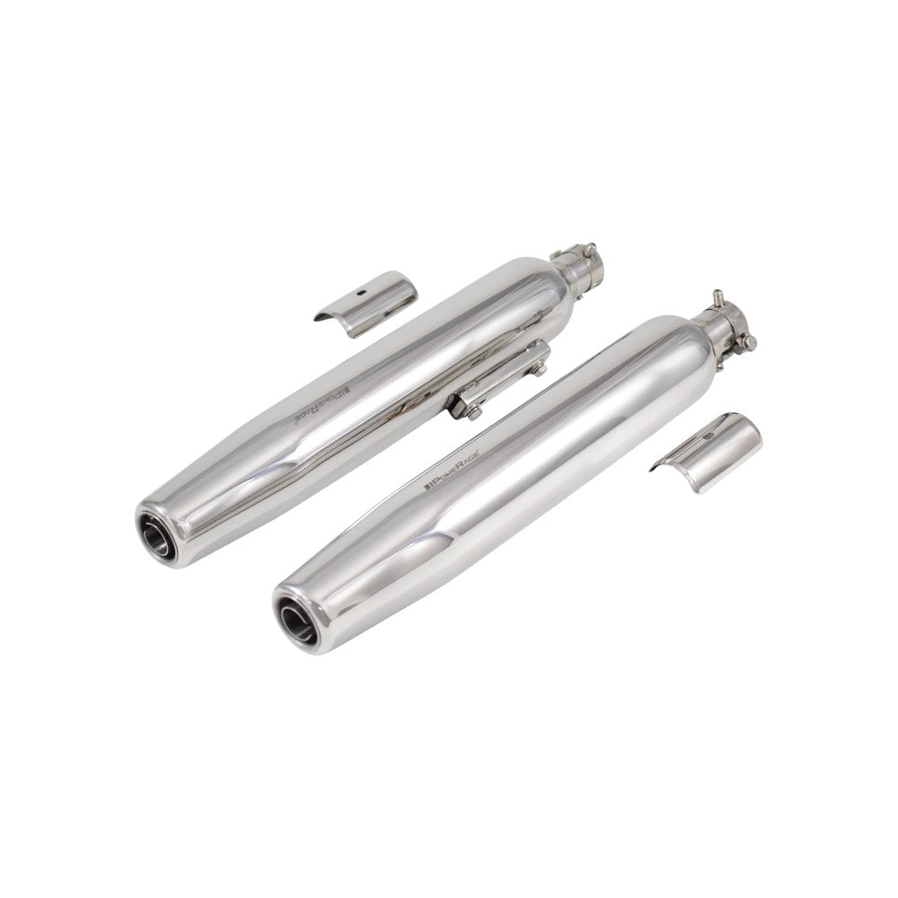 Powerage Slip-Ons Exhaust for RE Super Meteor 650 Polish Finish - Motodrift