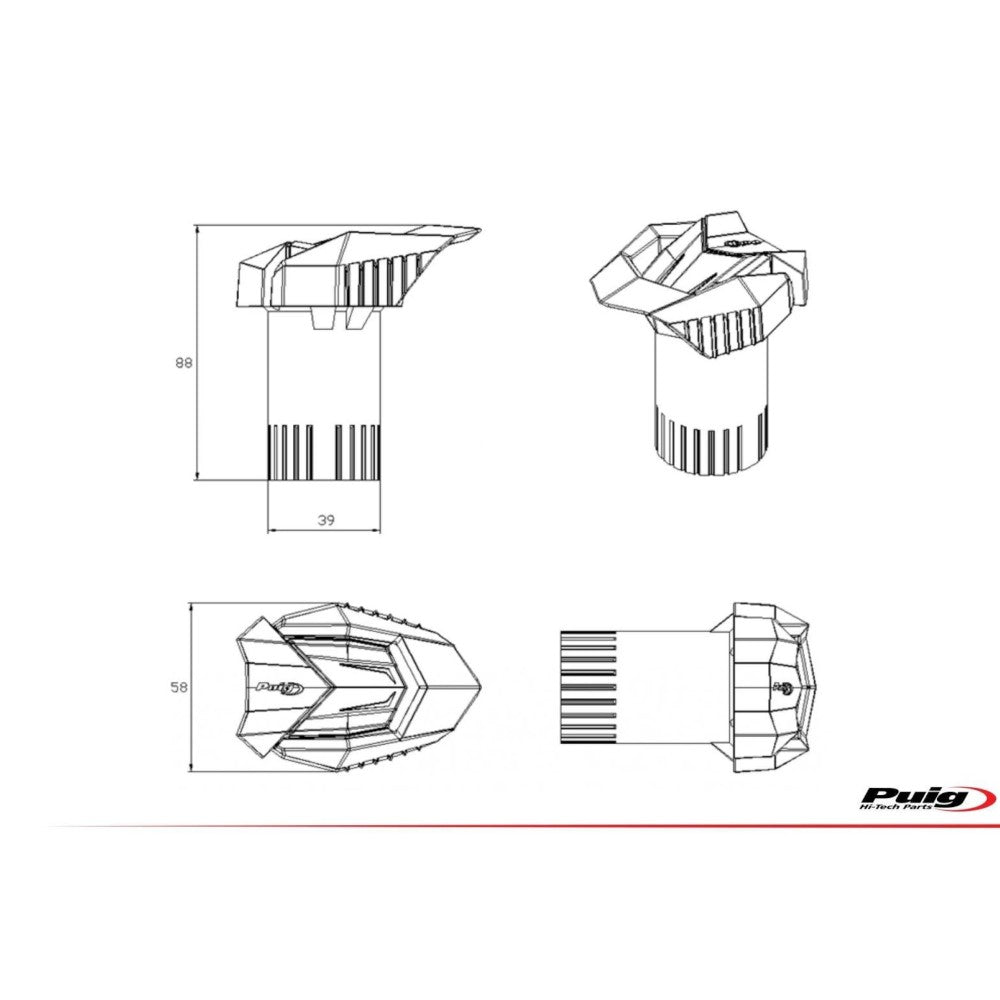 Puig Frame Slider For Kawasaki ZX 10R - Motodrift