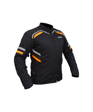 Bison Raptor V.2 – Black/Orange Jacket - Motodrift