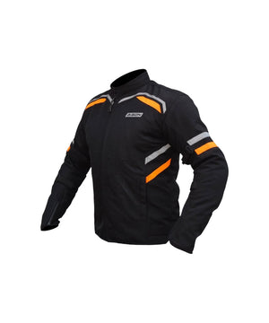 Bison Raptor V.2 – Black/Orange Jacket - Motodrift