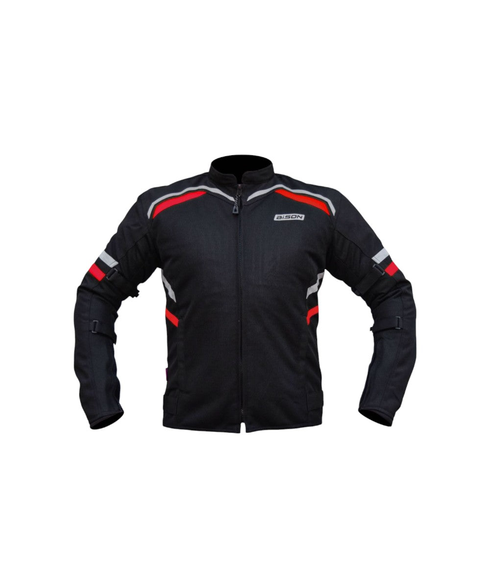 Bison Raptor V.2 – Black/Red Jacket - Motodrift