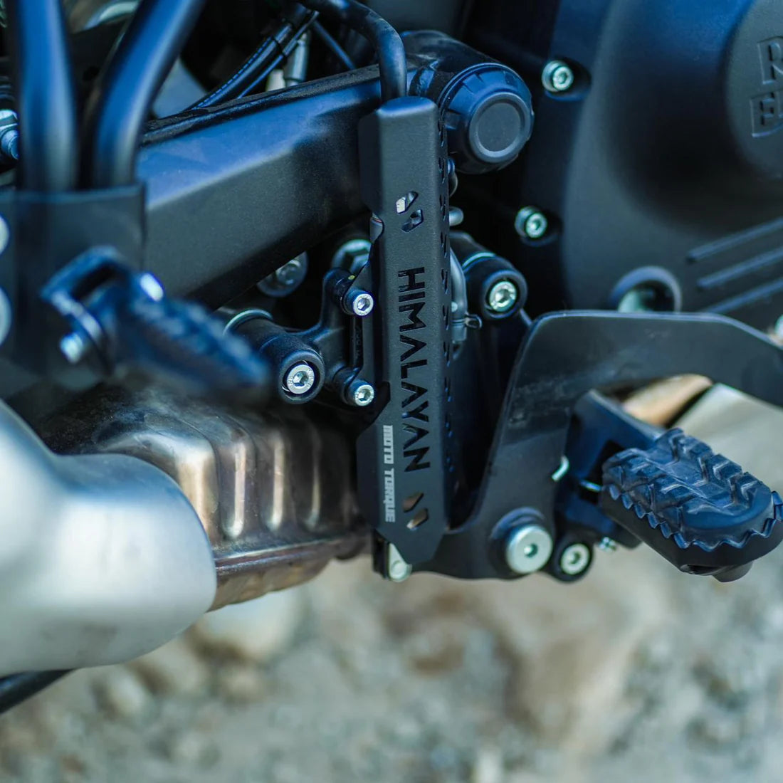 Moto Torque Rear Master Cylinder Guard For Royal Enfield Himalayan 450 (Mild Steel) - Motodrift
