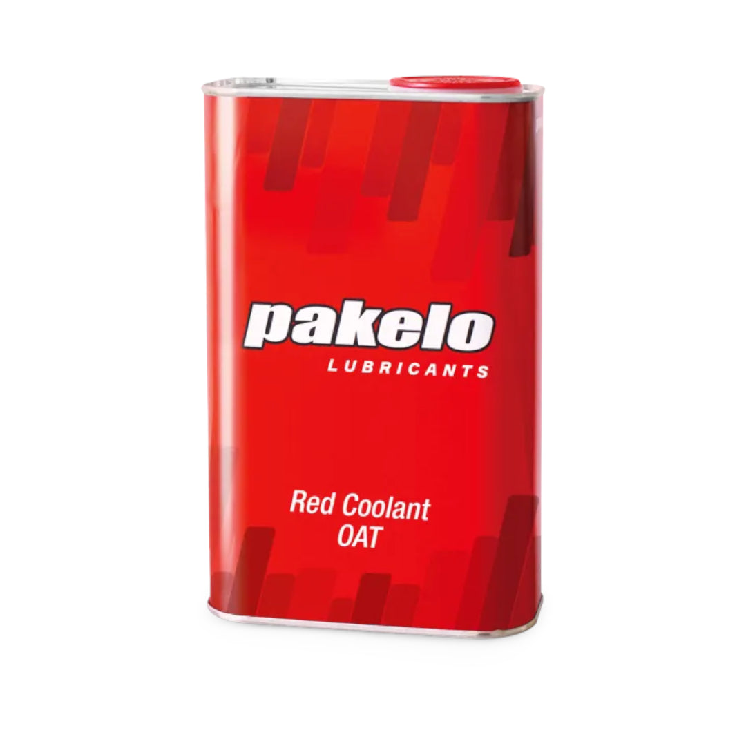 Red can of pakelo lubricants on a white background