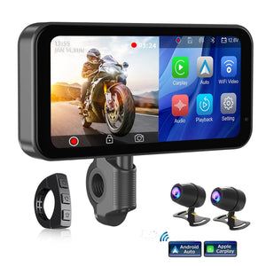 S3 Elite 6.25 inch Motorcycle Navigation with Carplay 2K HD Screen with Camera Remote and TPMS - Motodrift