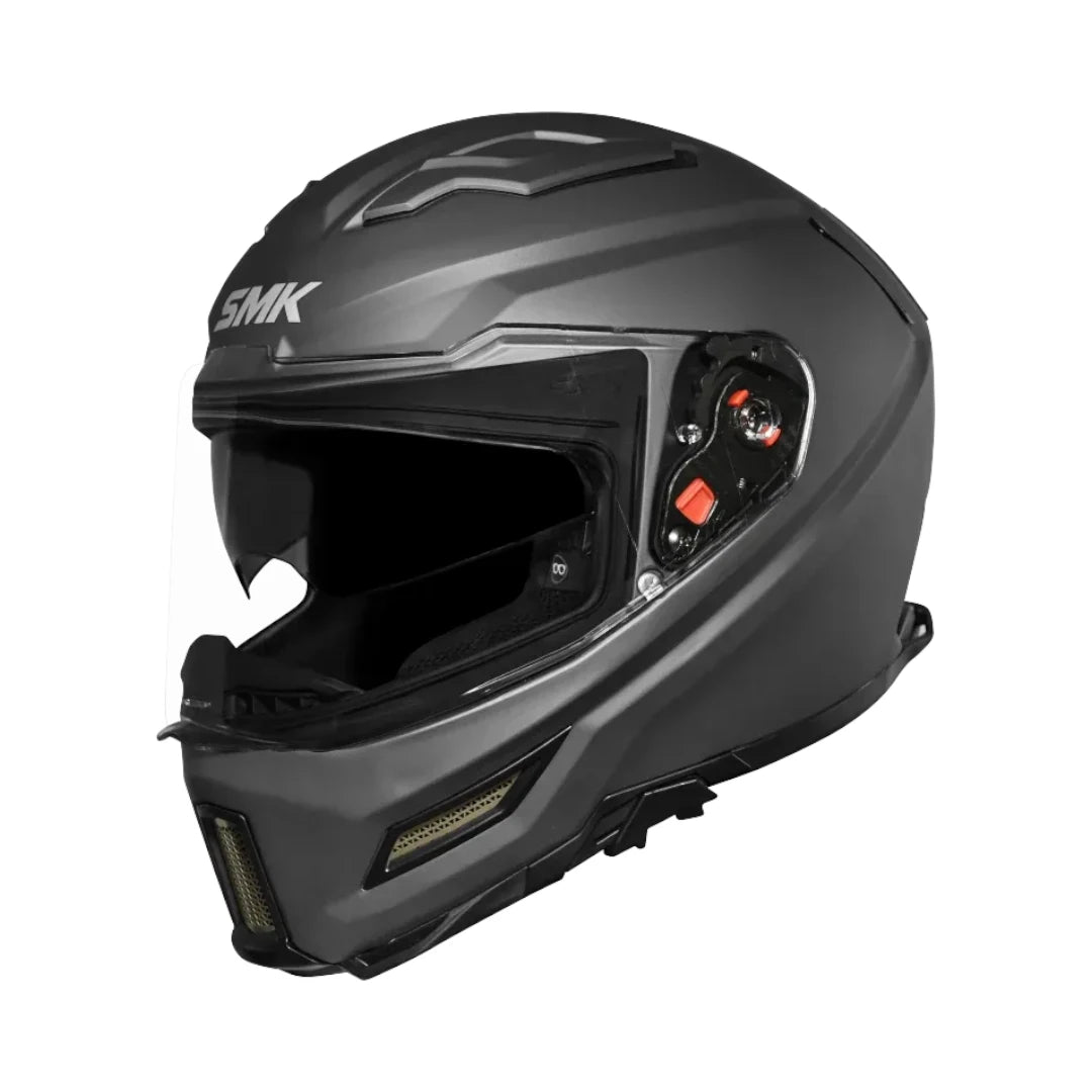 SMK Agnar Full Face Helmet – Revv, Matt Black, Tektron & Cyborg