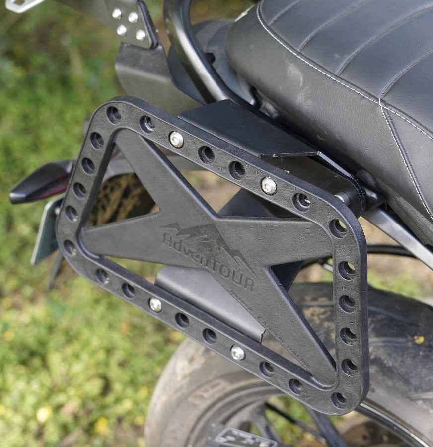 Carbon Racing AdvenTOUR Pannier Mounts / Saddle Stays For Bajaj Dominar 250 / 400 - Motodrift