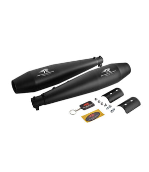 Red Rooster Performance Exhaust For Interceptor 650 - Stellar Matte Black - Motodrift
