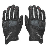 VIATERRA Shifter Short Motorcycle Leather Riding Gloves - Black - Motodrift