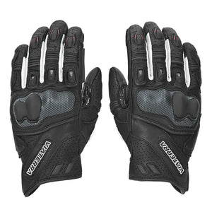 VIATERRA Shifter Short Motorcycle Leather Riding Gloves - Black - Motodrift