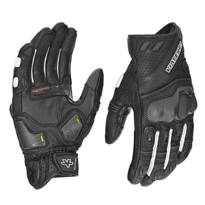 VIATERRA Shifter Short Motorcycle Leather Riding Gloves - Hi-Viz - Motodrift