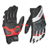 VIATERRA Shifter Short Motorcycle Leather Riding Gloves - Hi-Viz - Motodrift