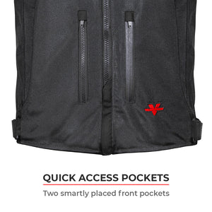 ViaTerra Spencer Street Mesh Riding Jacket - Black Red - Motodrift