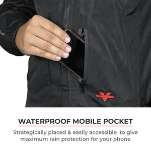 ViaTerra Spencer Street Mesh Riding Jacket - Black Red - Motodrift