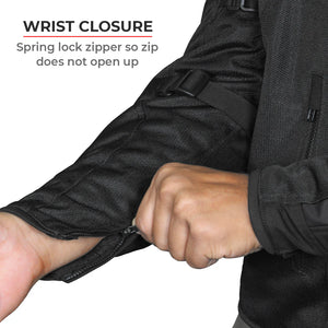 ViaTerra Spencer Street Mesh Riding Jacket - Black Red - Motodrift