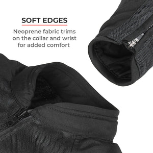 ViaTerra Spencer Street Mesh Riding Jacket - Black Hi-Viz - Motodrift